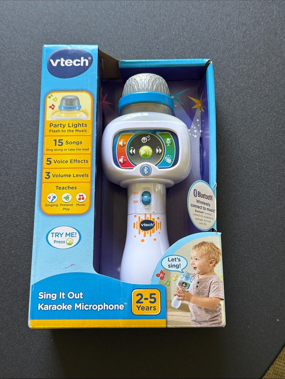 vTech Sing It Out Karaoke Microphone - White and Blue